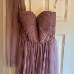 Birdy Grey formal full length gown. Color is sandy mauve. Size M